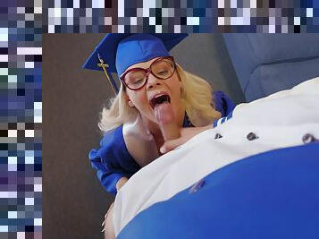 Freshly graduate and she's only thinking about cock