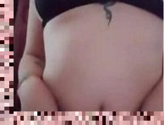 Latina Babysitter showing off what was hidden underneath