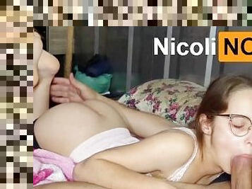 Blowjob slut babe loves when I play with her sweet ass! - Nicoli Now