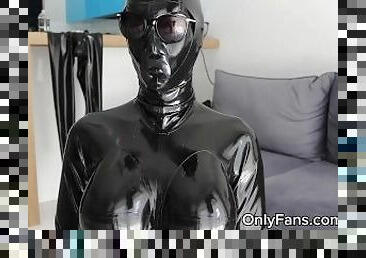 tate-mari, amatori, gay, fetish, latex, solo, masca