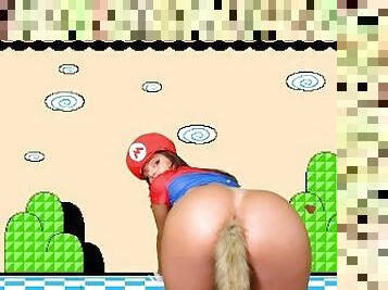 Camsoda - Big Ass Brunette Sisi Rose Cosplay As Super Mario Maker Her Pussy Squirt