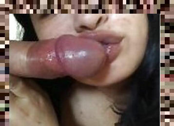 blowjob-seks-dengan-mengisap-penis, latina, sudut-pandang, argentina, penis, pengisapan