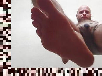 Stomping on your FACE! Start with socks and underwear, I remove them and continue stomping!