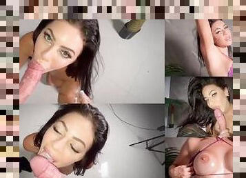 Australian Onlyfans Model Does Oiled Strip Tease Before Sucking & Riding New Zealand Cock