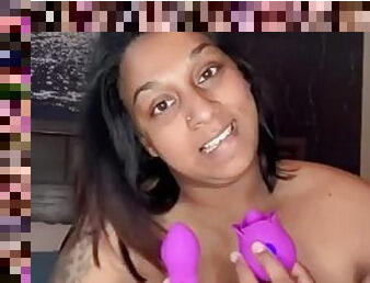 Horny MILF fucks waves and cums with a pink toy