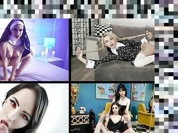 Spooky Goth Babes Compilation - Lola Fae, Alex Coal, Harlowe Blue & Leda Elizabeth