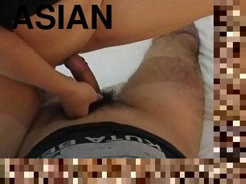 asia, amatir, sayang, blowjob-seks-dengan-mengisap-penis, handjob-seks-dengan-tangan-wanita-pada-penis-laki-laki, sudut-pandang, cantik