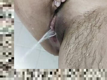 sexy pee with a shaved pussy FTM
