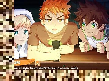 Game: Friends Camp, Episode 6 - Keitaro decides to jerk off in the shower. Russian voice acting