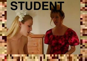 Student teen likes it doggy style